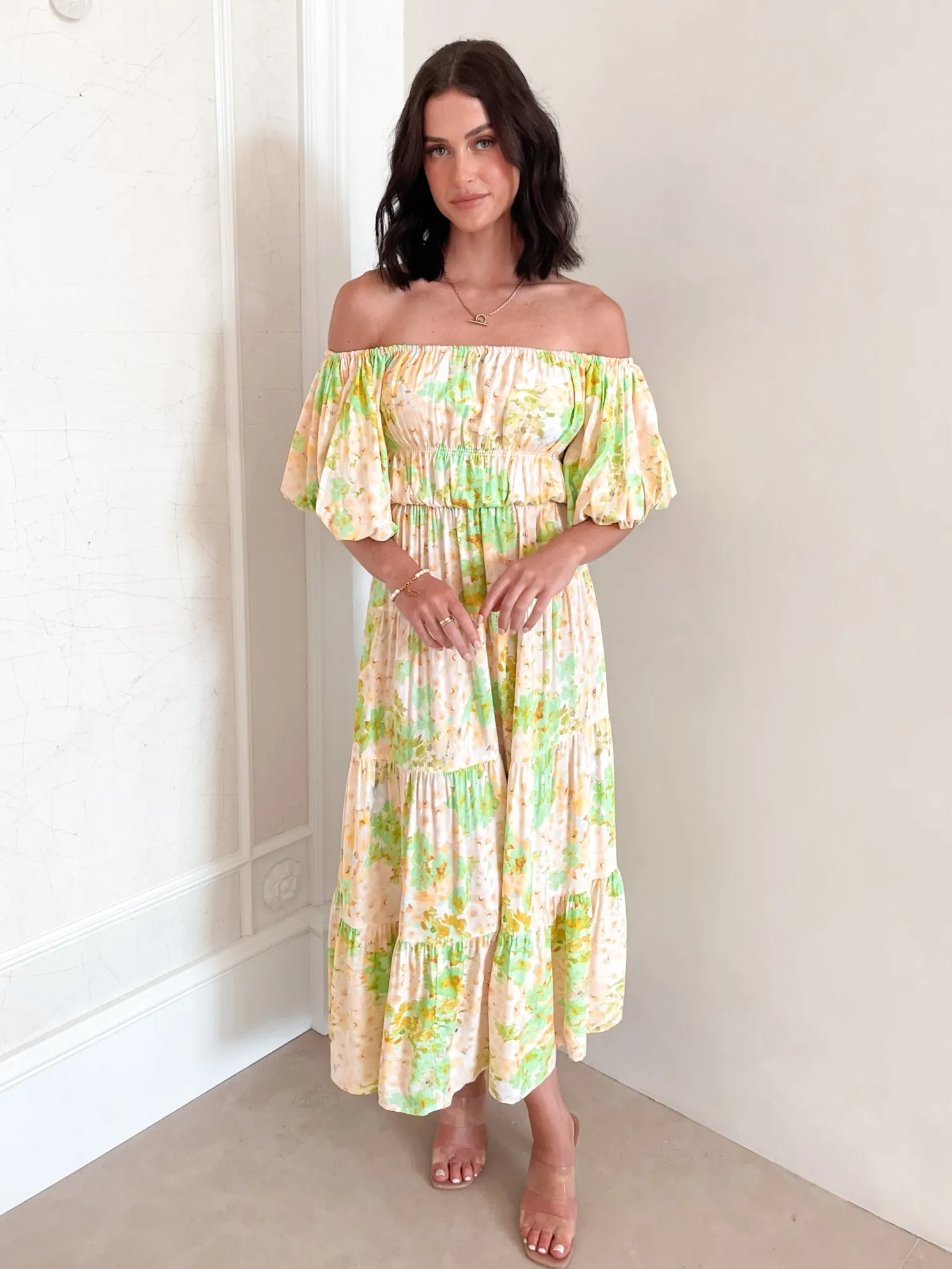 Aiyanna Dress - Green Floral