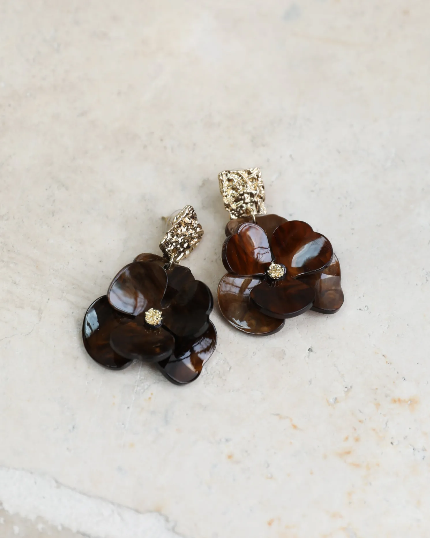 Alexei Earrings - Choco Gold