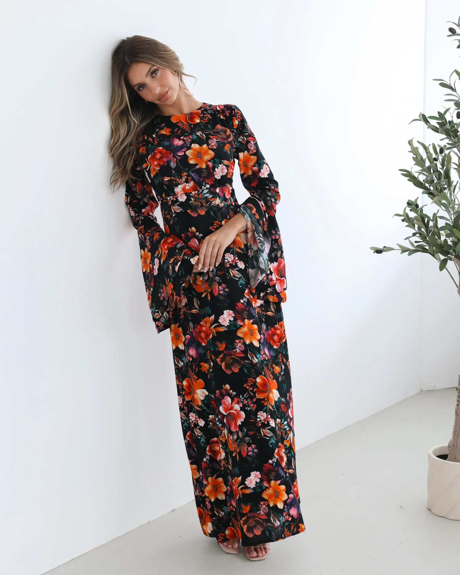 Amareya Dress - Black Floral