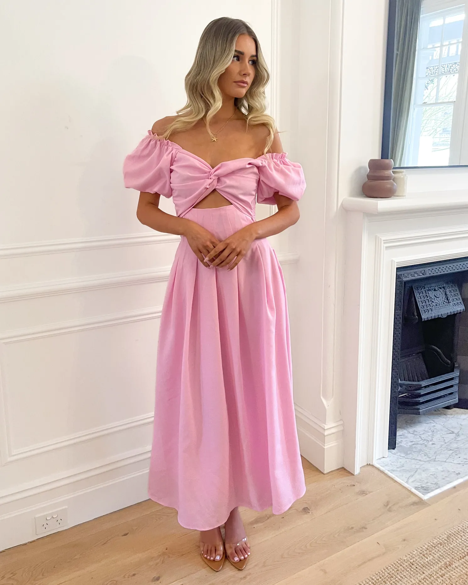 Anvika Dress - Powder Pink