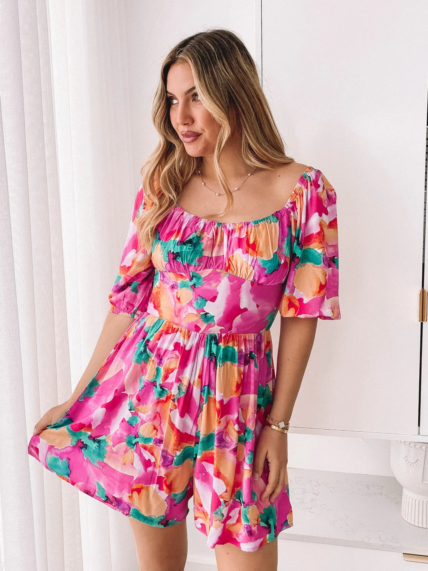 Carolana Playsuit - Pink Fiesta
