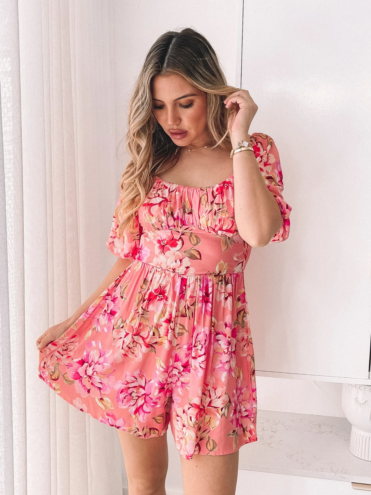 Carolana Playsuit - Peach Blossom