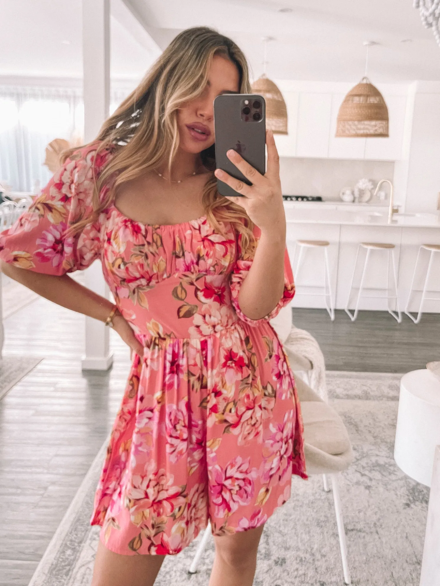 Carolana Playsuit - Peach Blossom