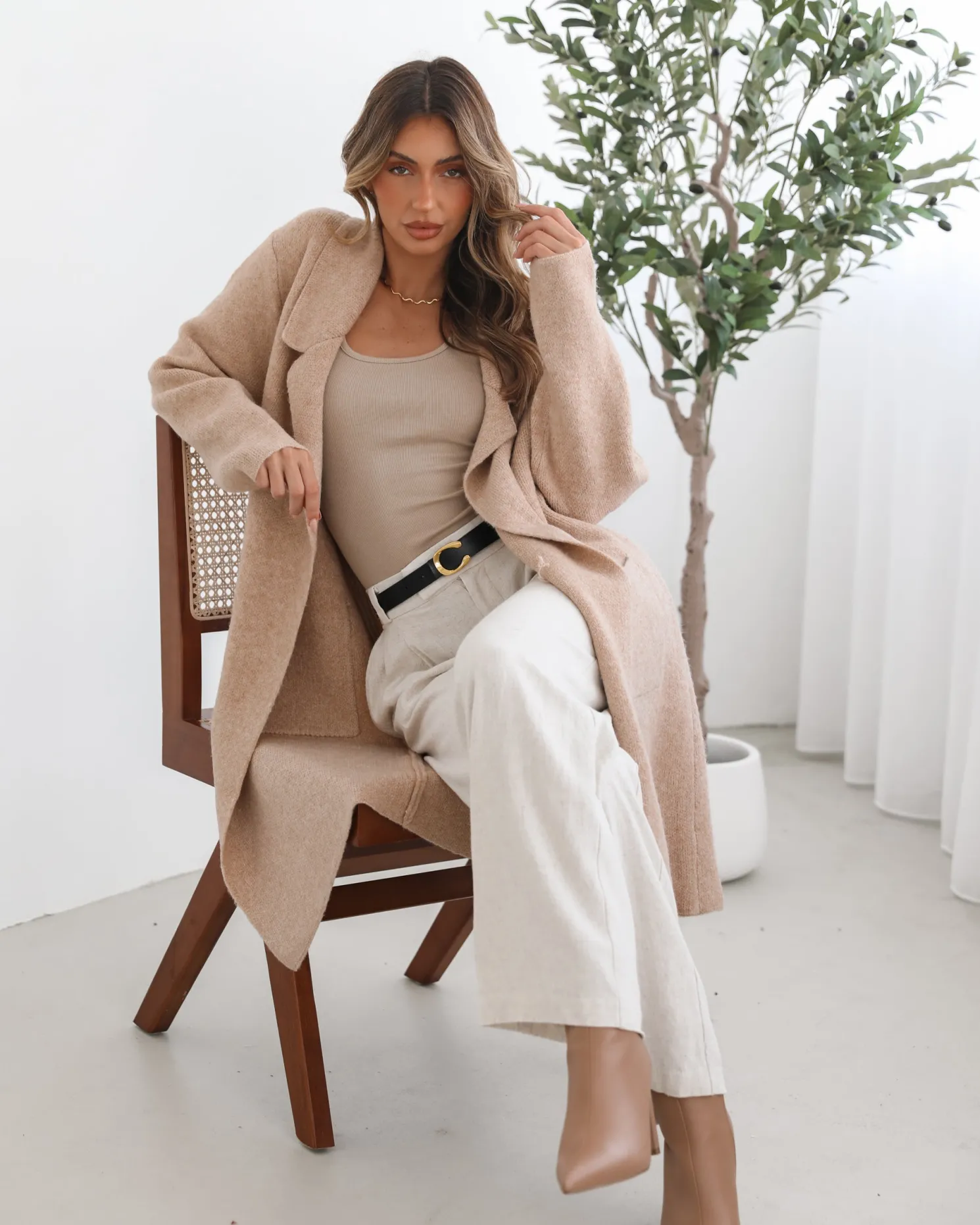 Carranza Coatigan - Camel