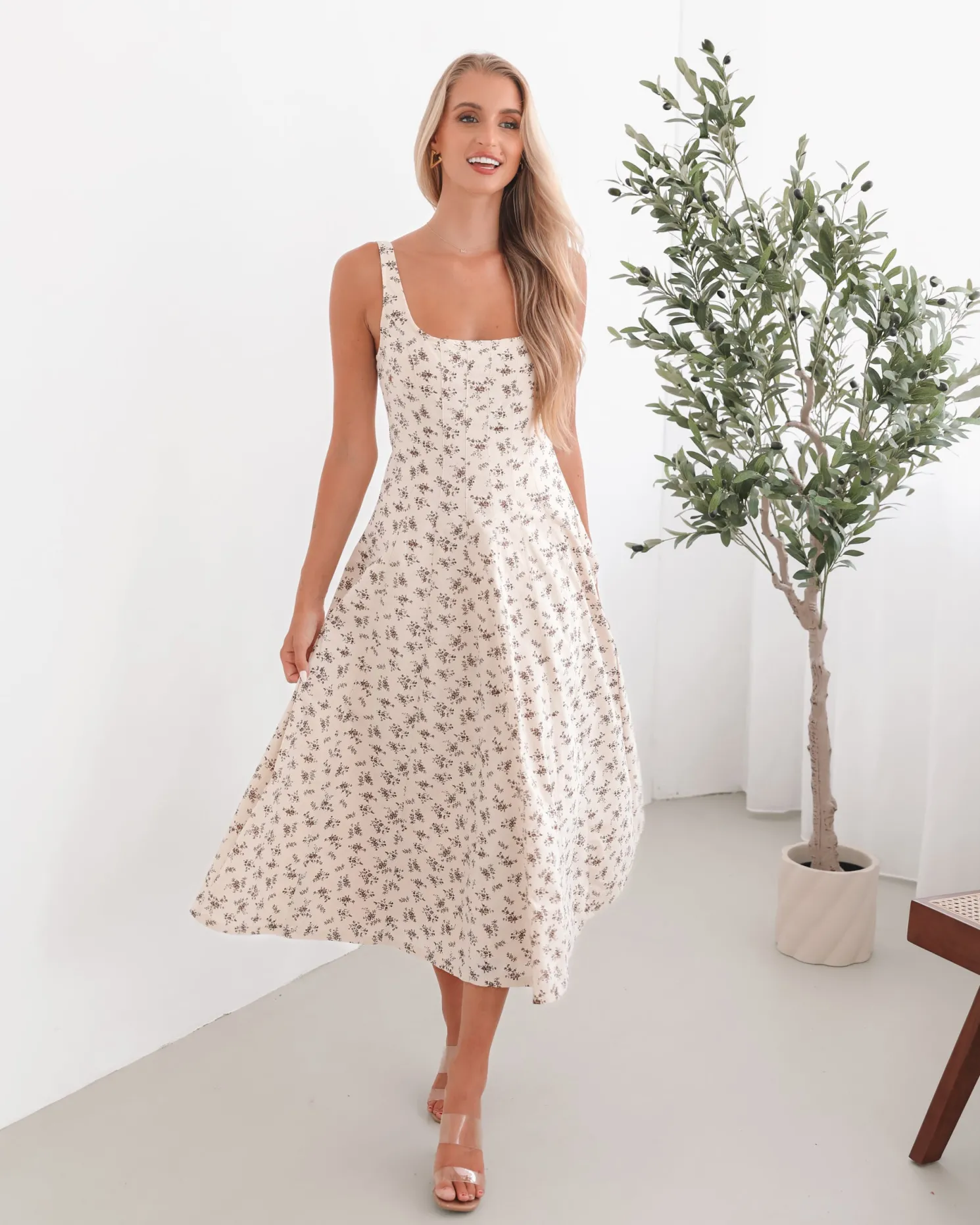 Carucci Dress - White Print