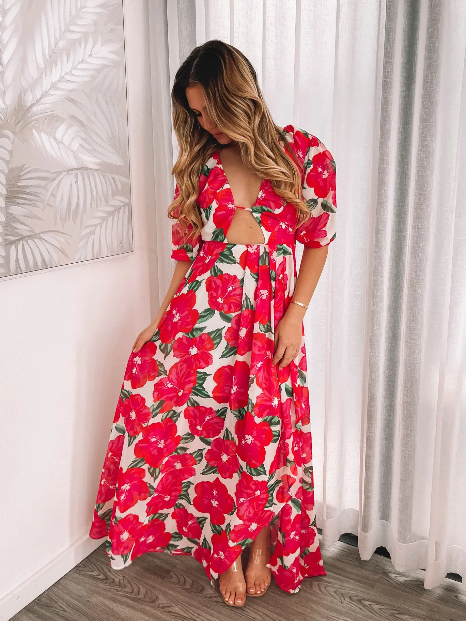 Delarina Dress - Pink Floral