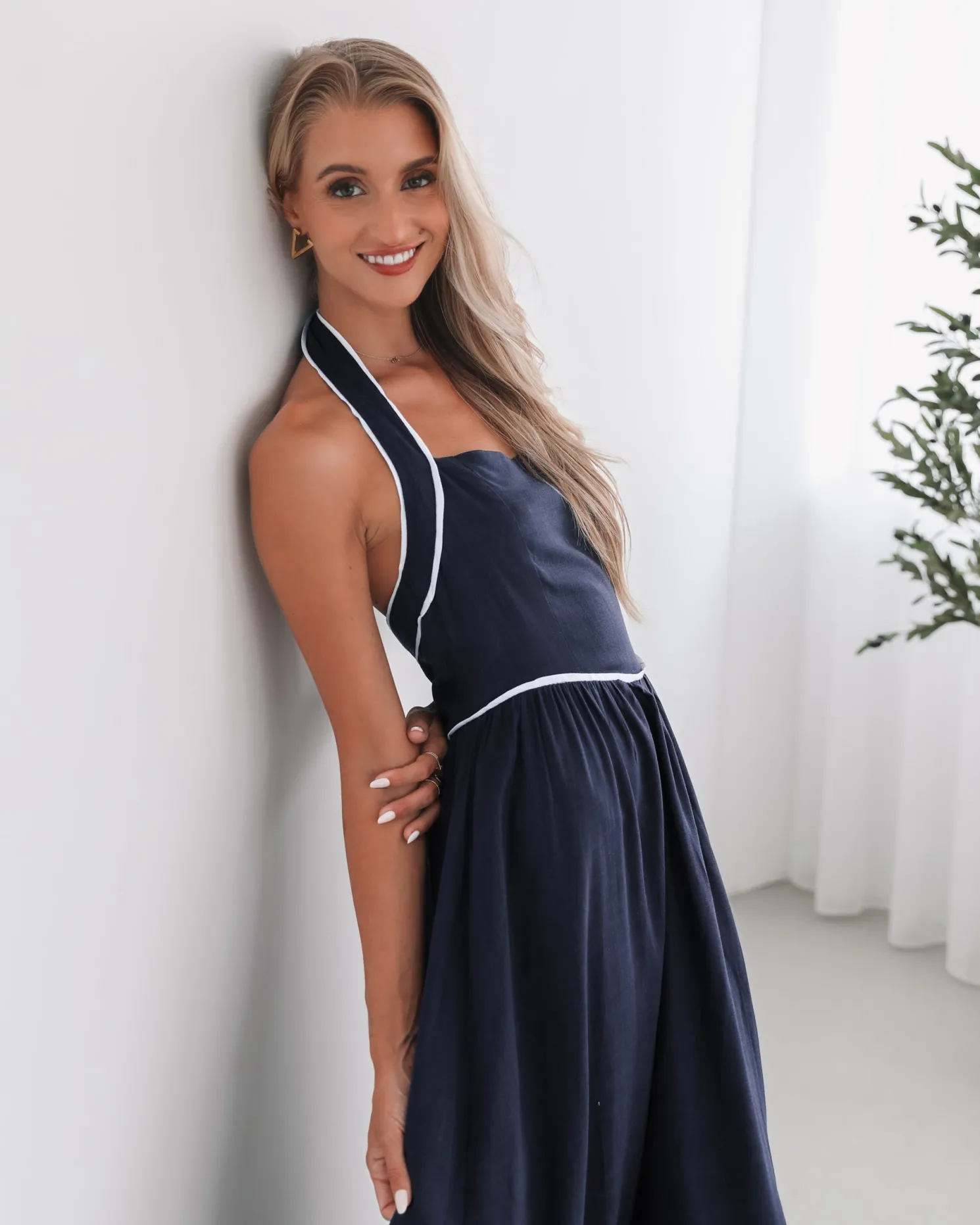 Dolci Dress - Navy Print