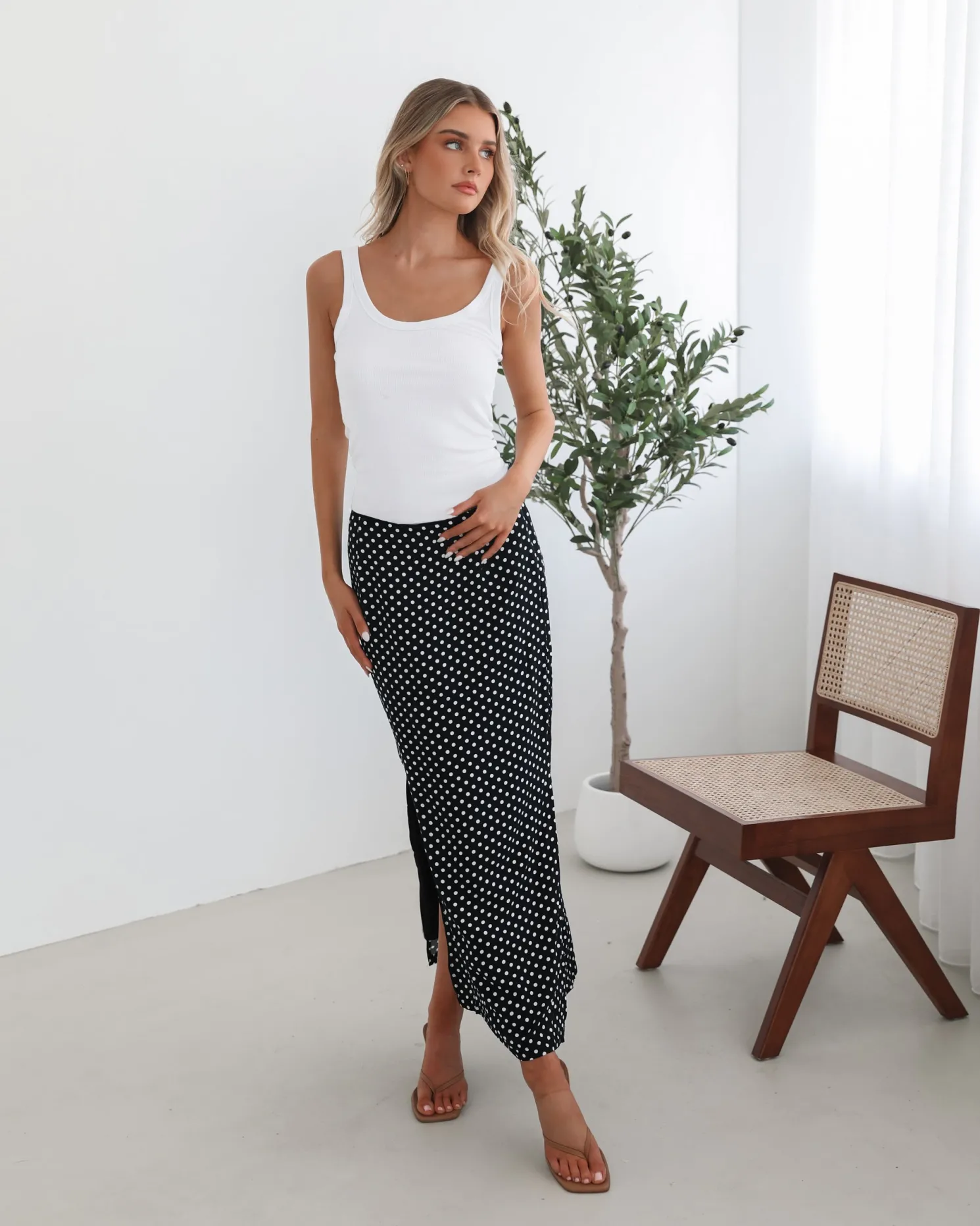 Jeannette Skirt - Black Spot