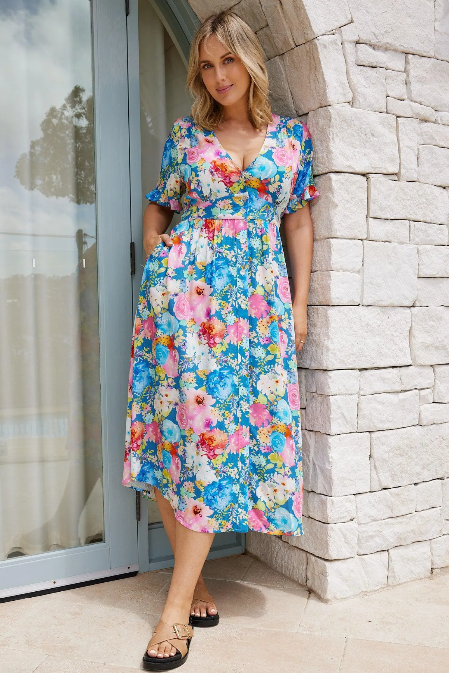 Karabelle Dress - Multi Floral