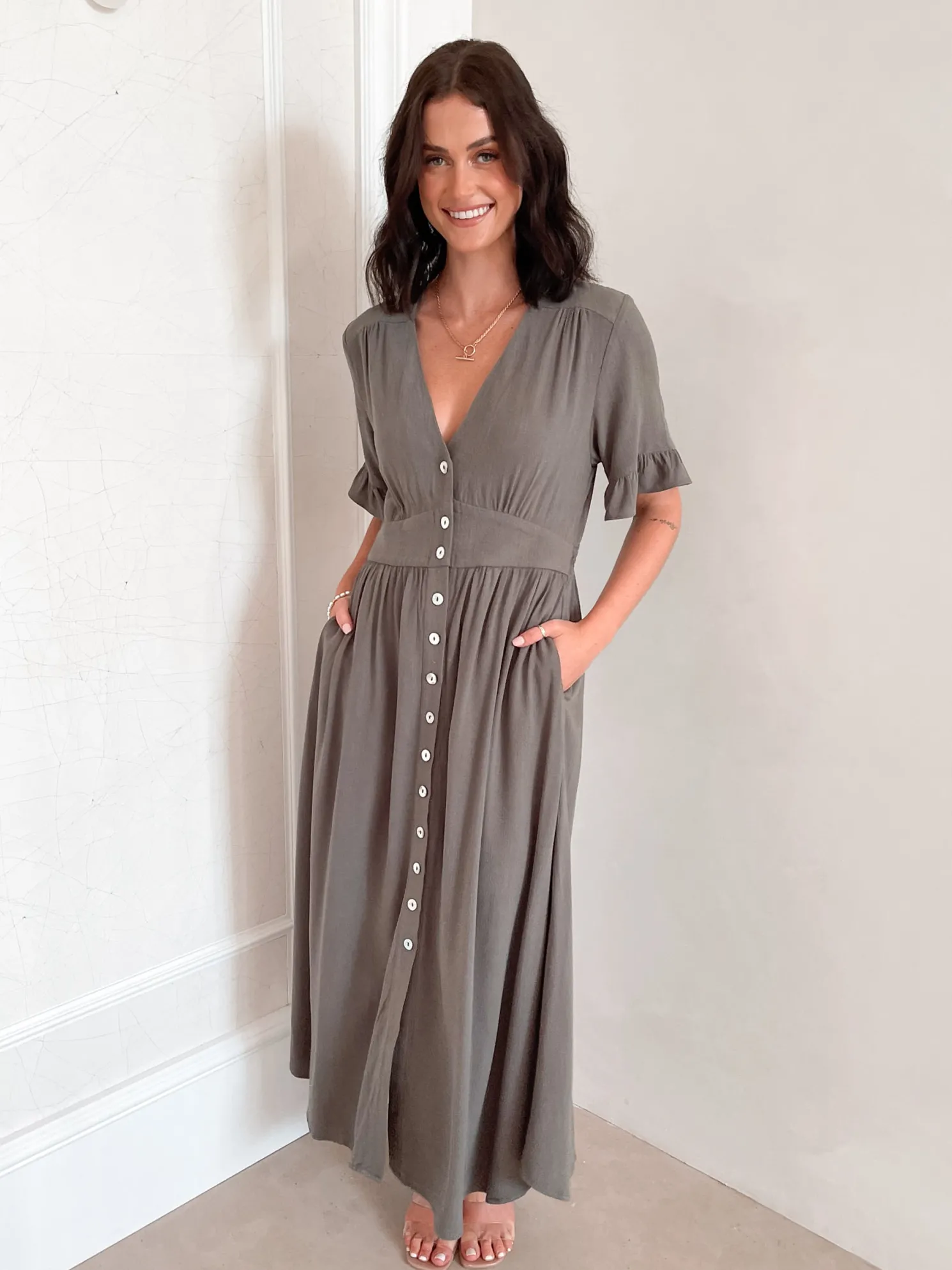 Korbella Dress - Khaki