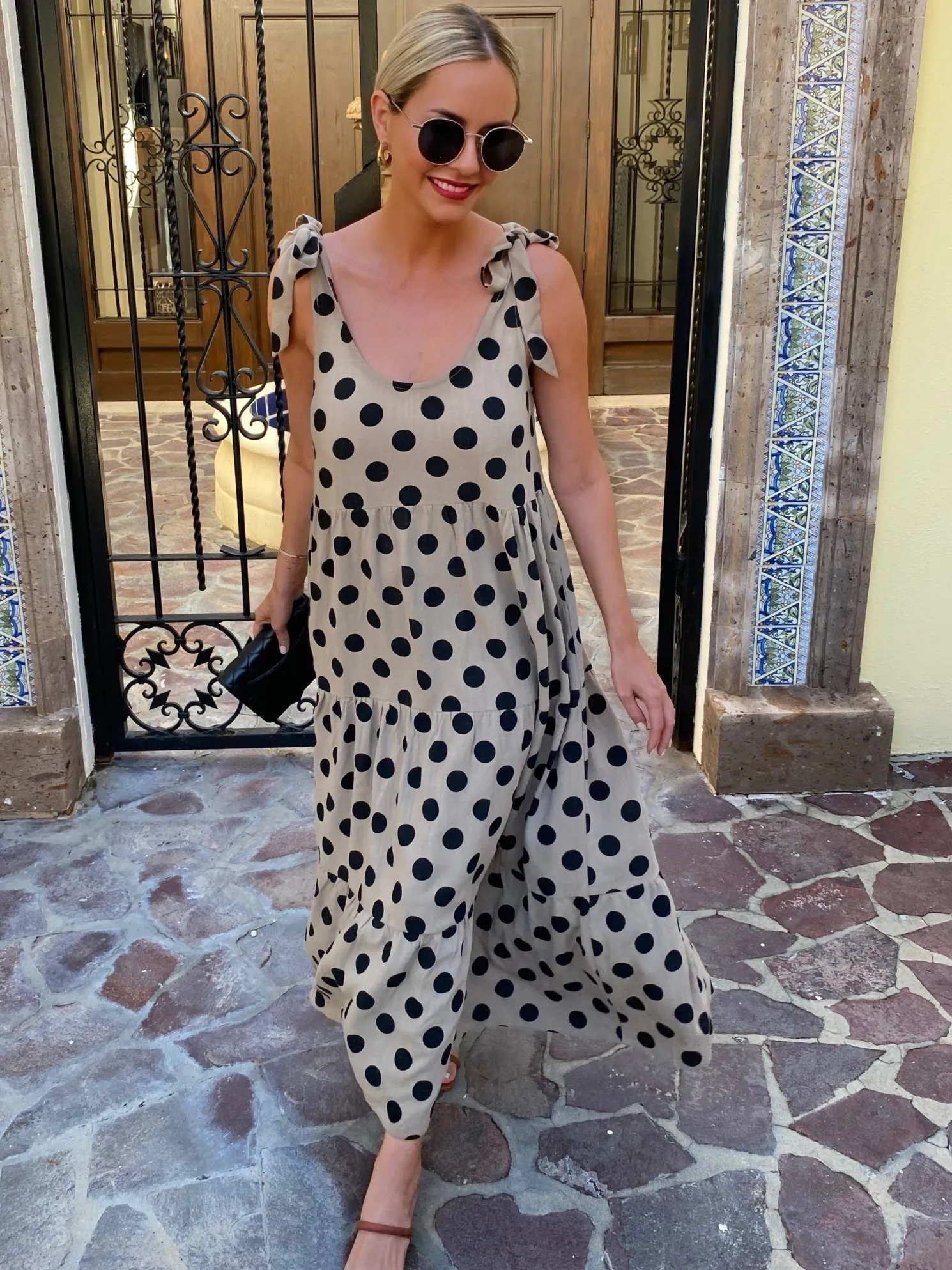 Lyda Dress - Khaki Spot