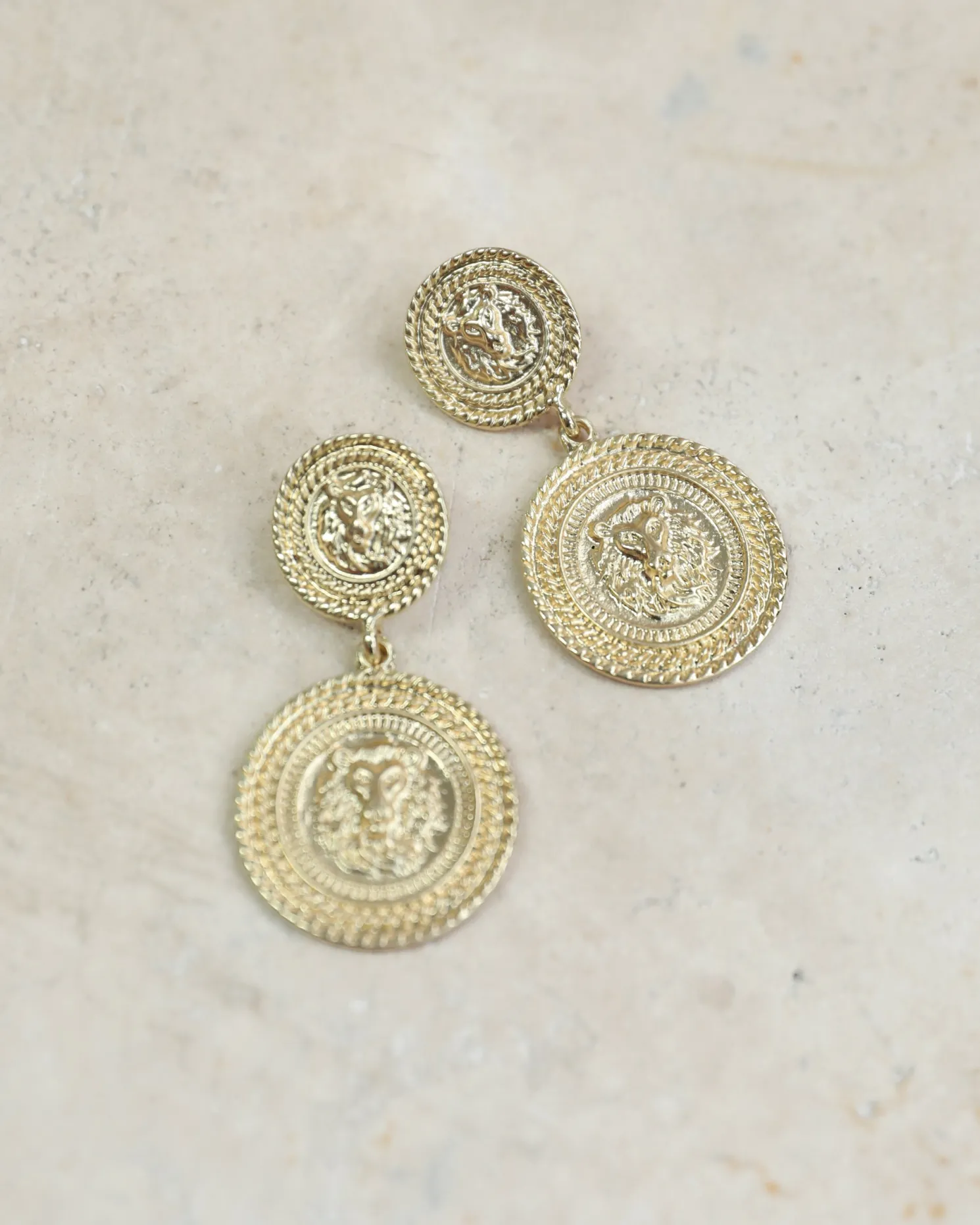 Manna Disc Earrings - Gold