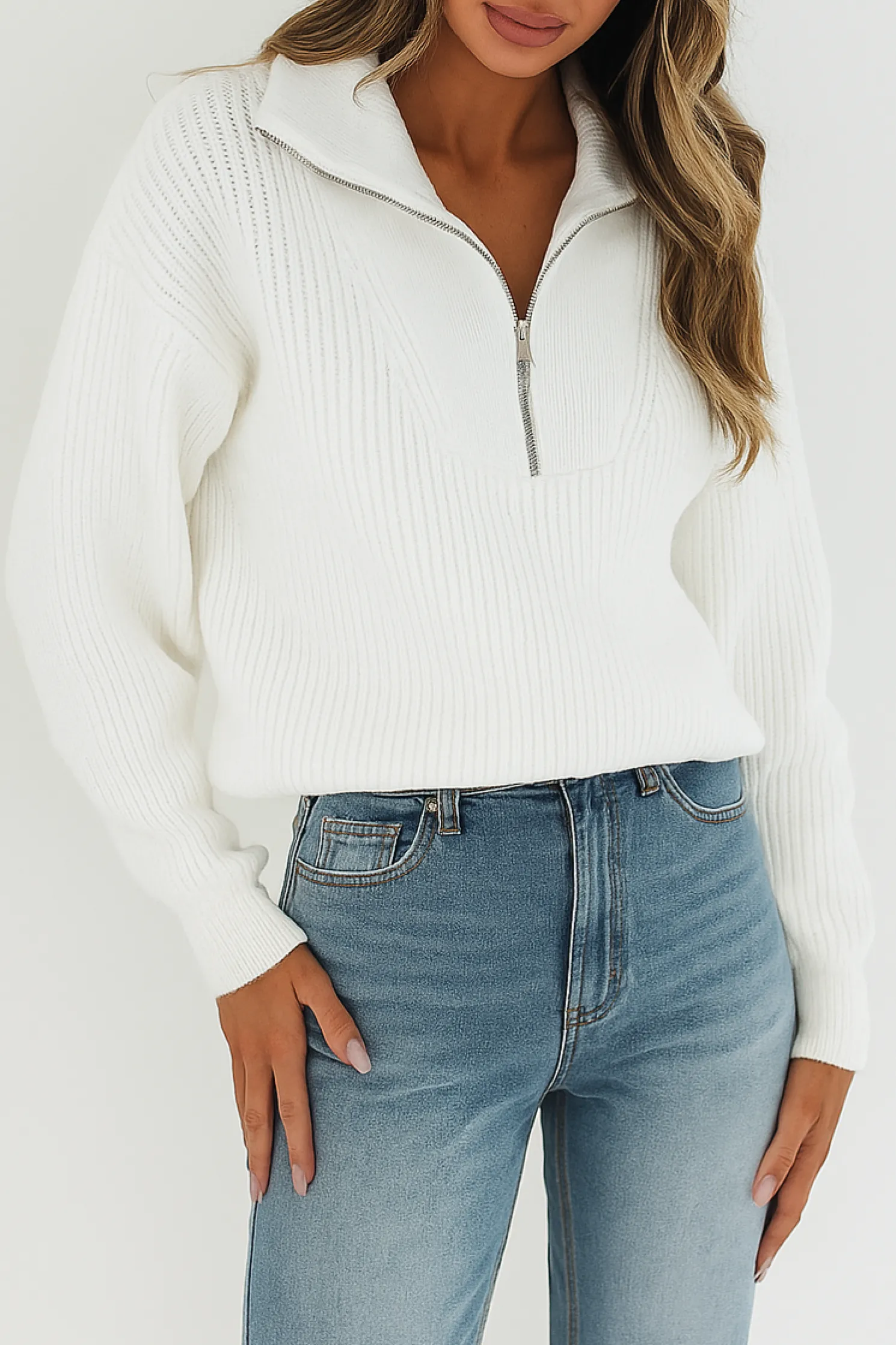 Merete Knit - White