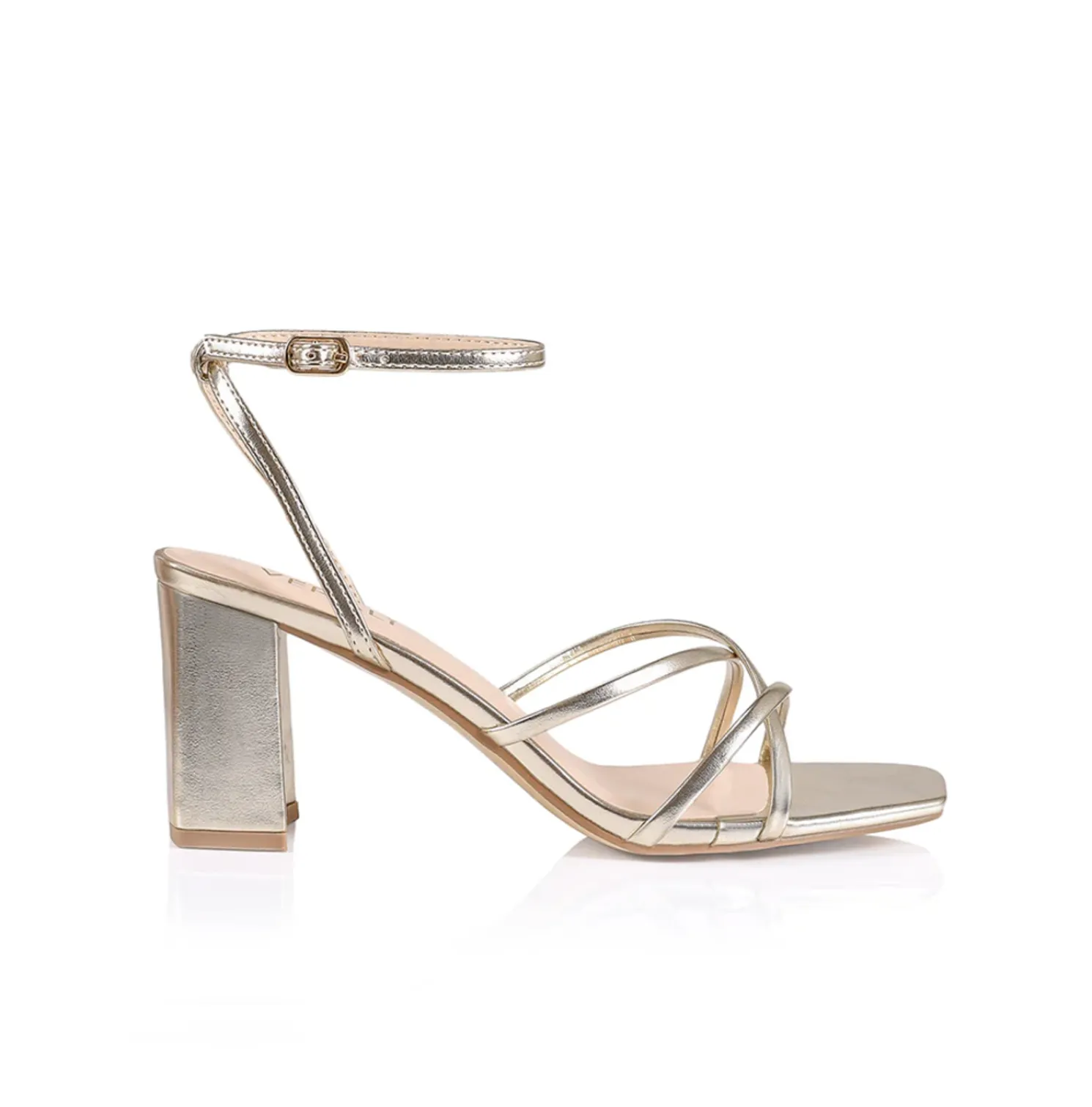 Nakita Heels - Champagne Metallic