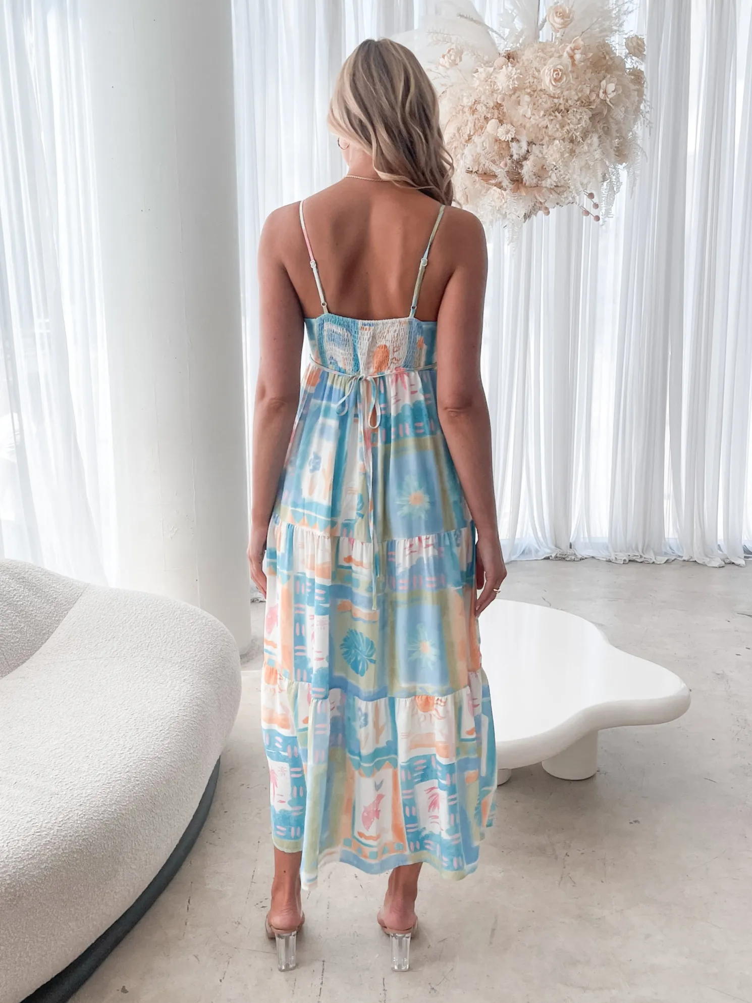 Nishka Dress - Blue Print