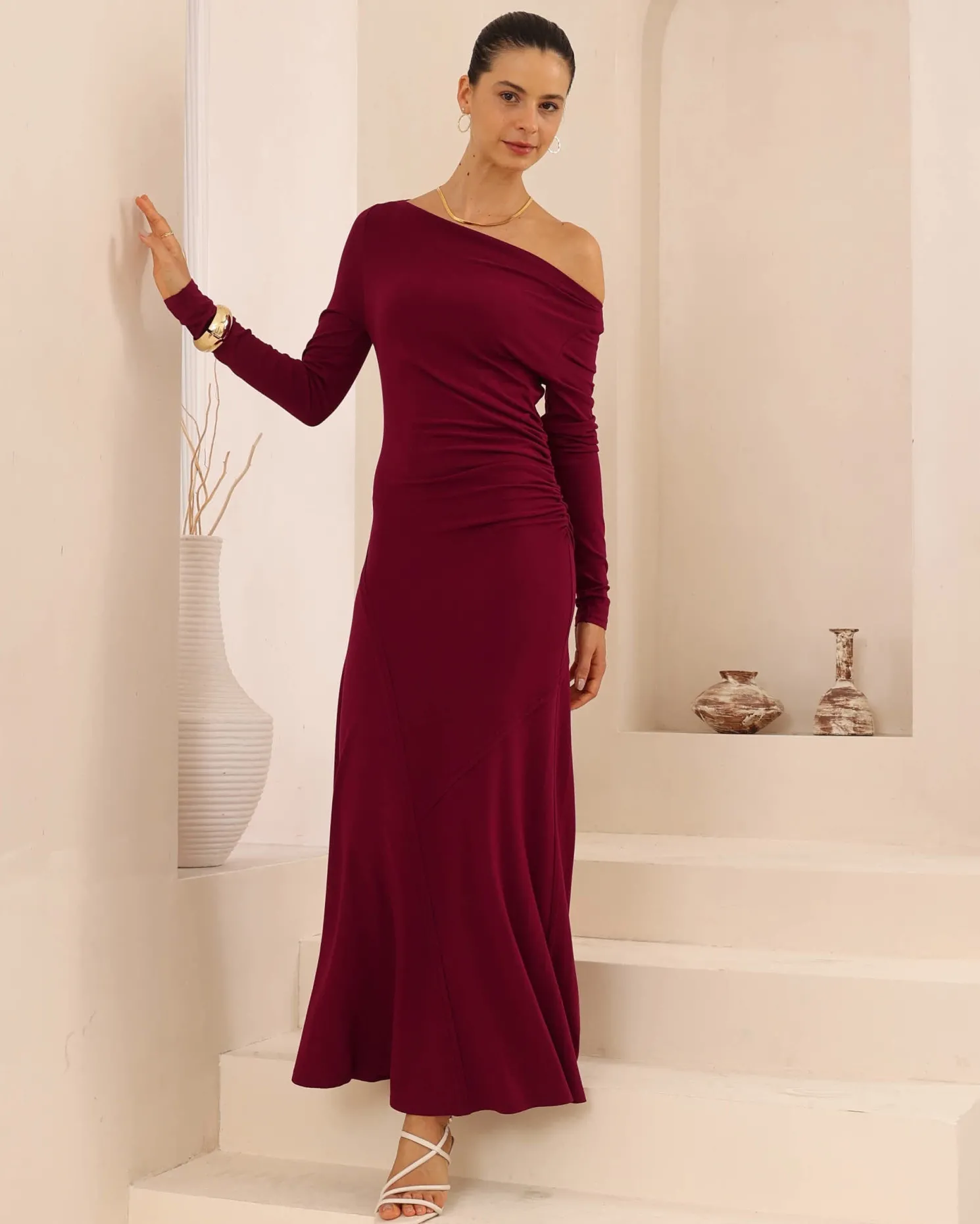 Noressa Dress - Maroon