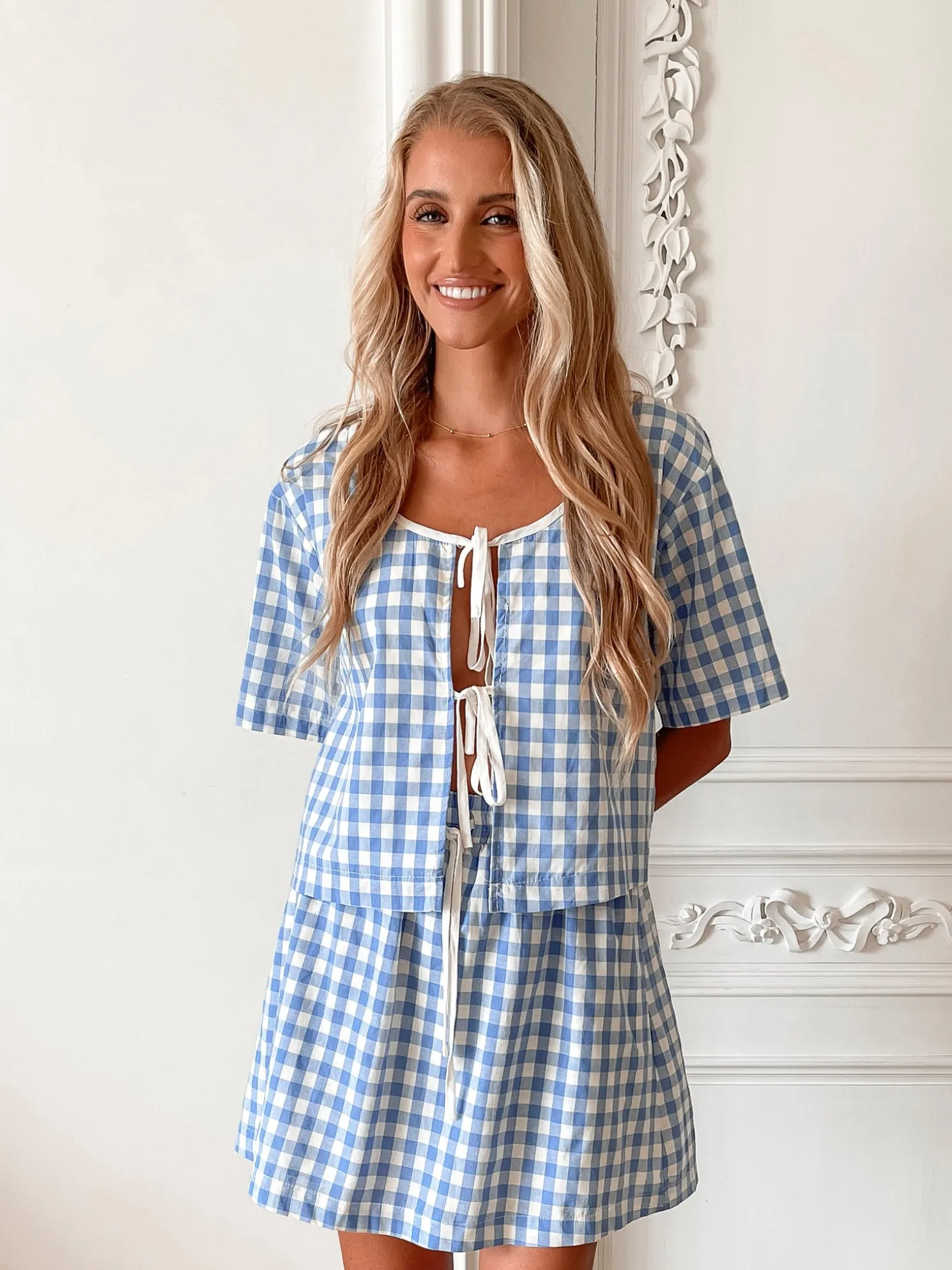 Revan Skirt - Blue Check