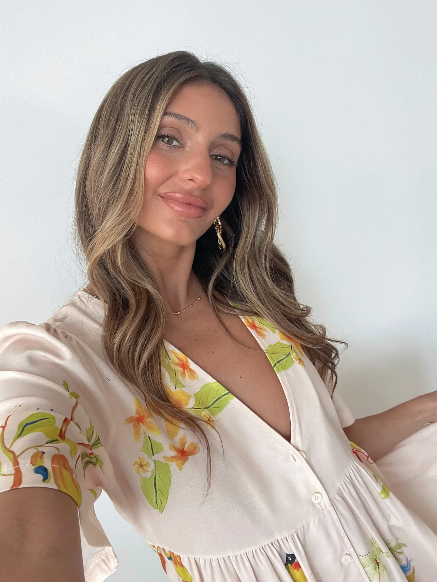 Rozellia Dress - Cream Print