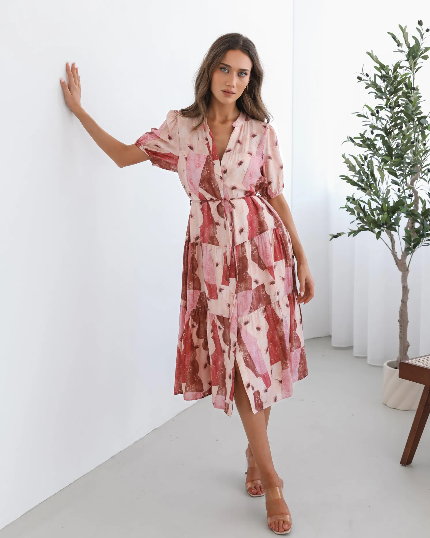 Theia Dress - Multi Print