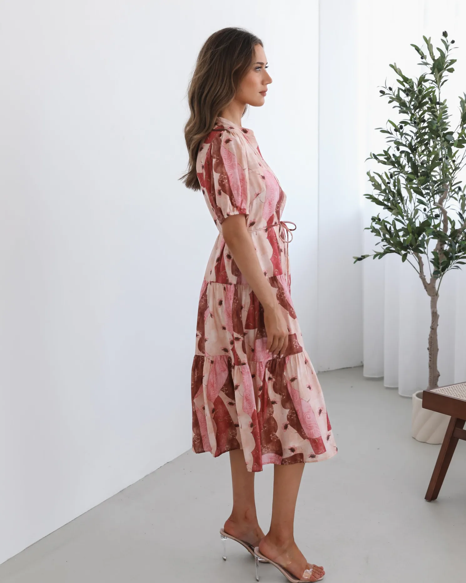 Theia Dress - Multi Print