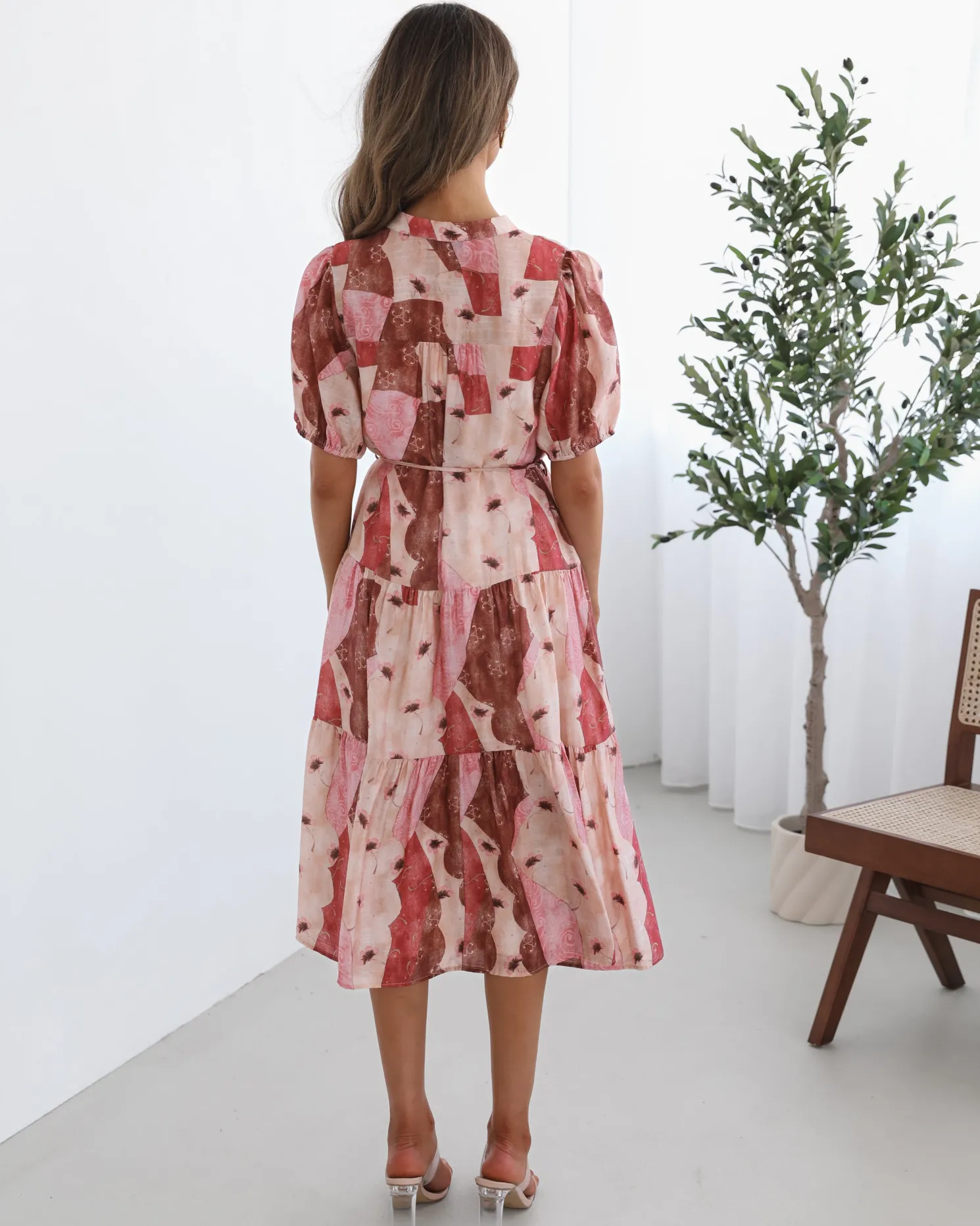 Theia Dress - Multi Print