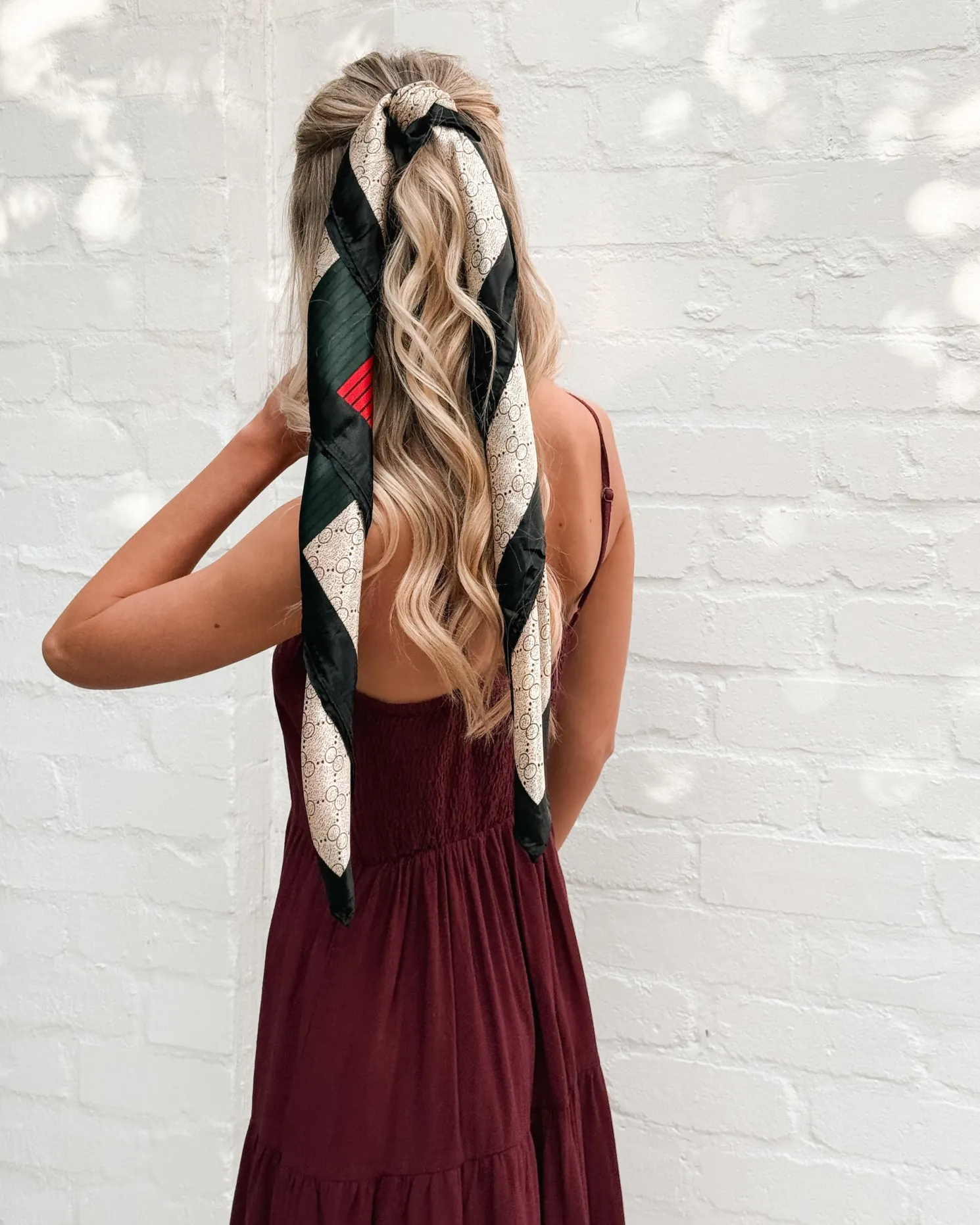 Varena Head Scarf - Cream Multi