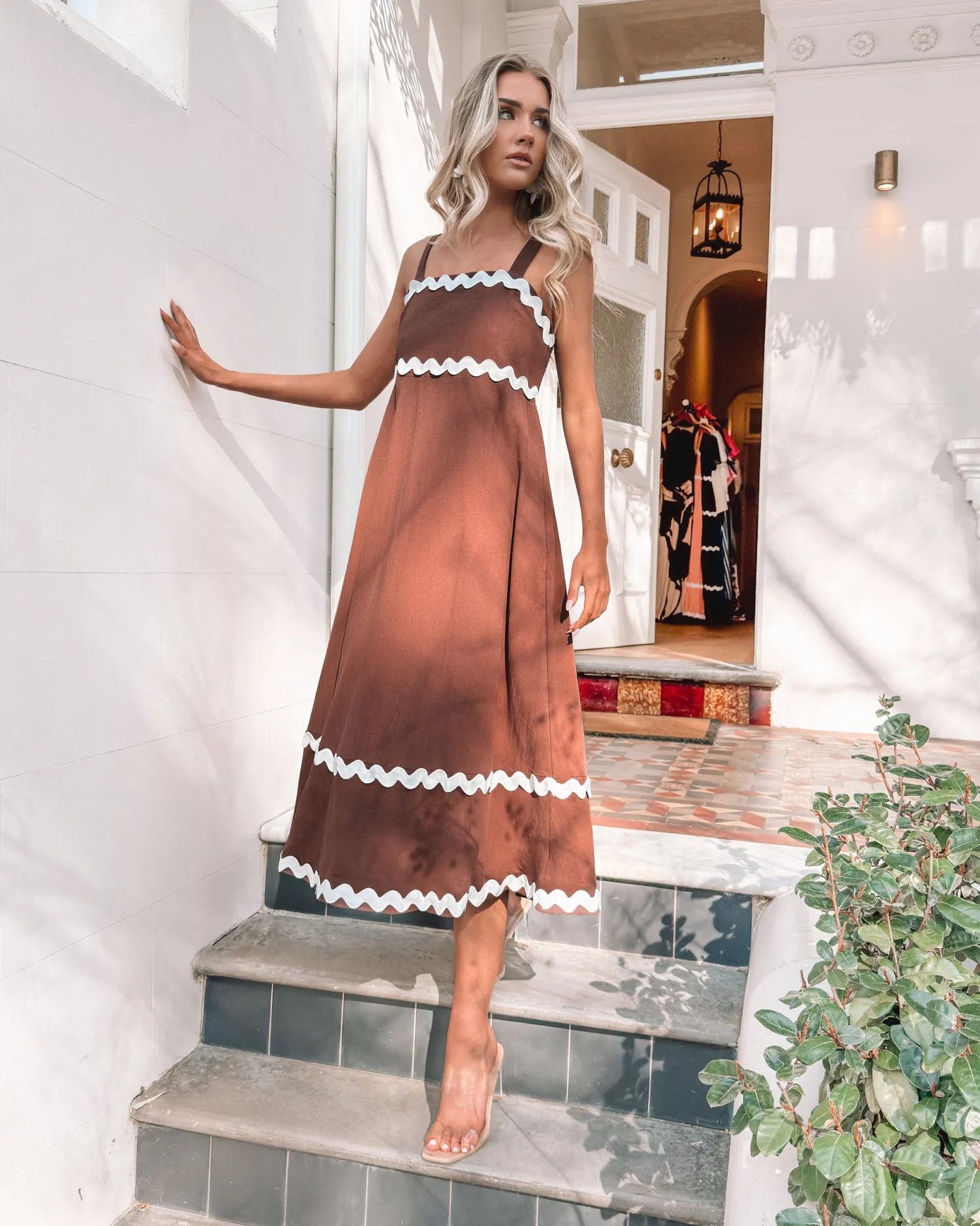Zarienne Dress - Choc Multi