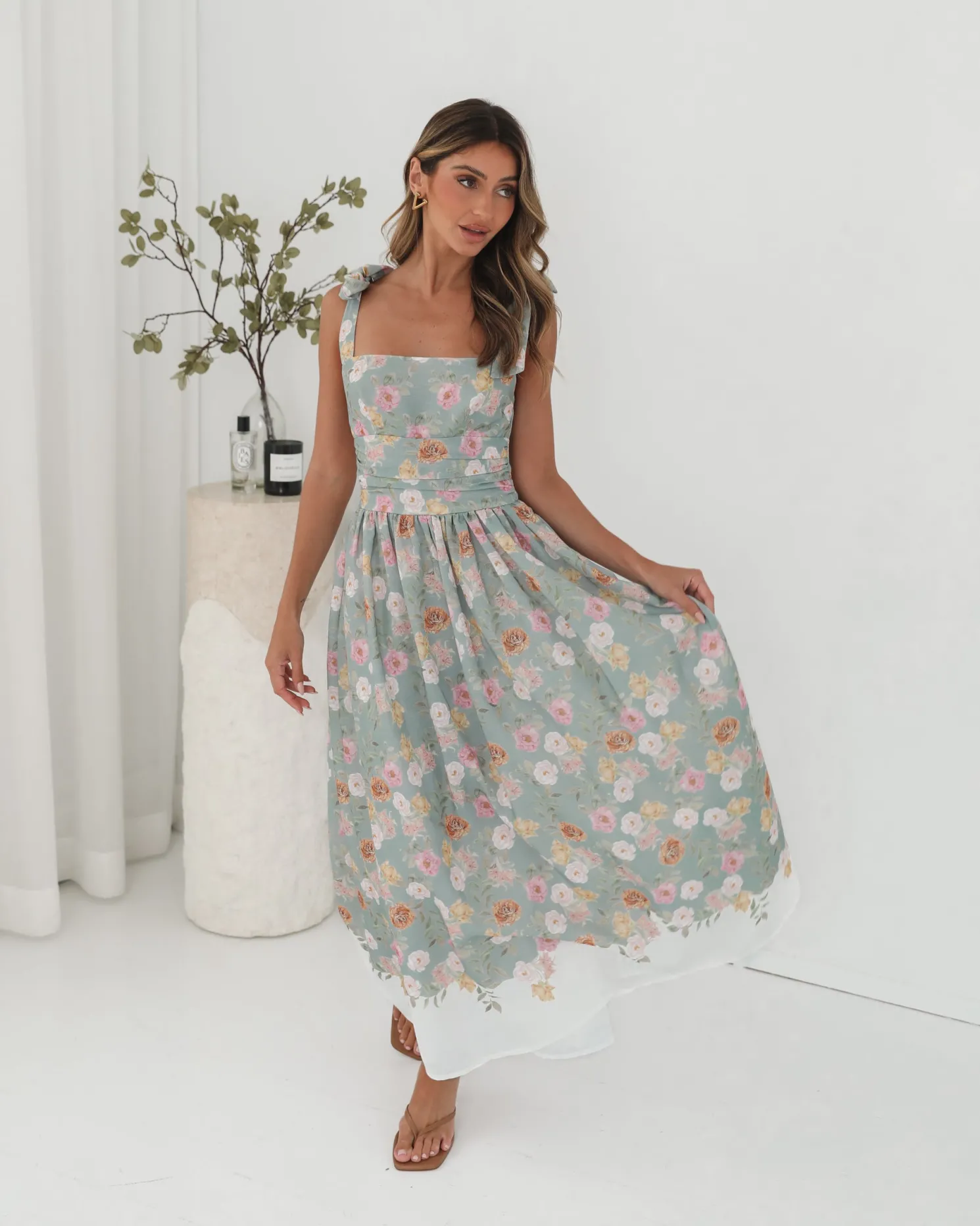 Zyrelise Dress - Mint Floral
